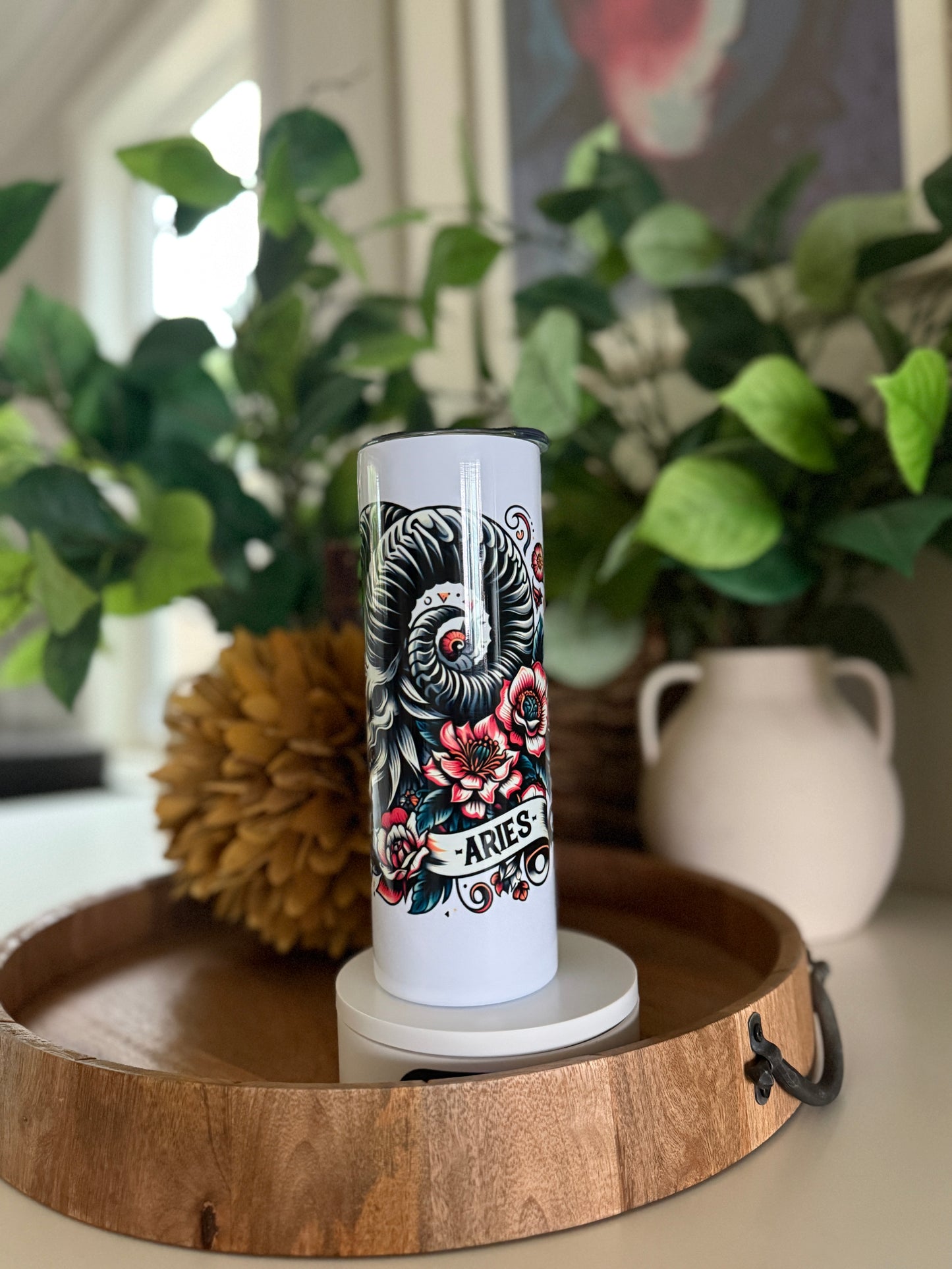 "Aries Tattoo-Style Astrology" Tumbler