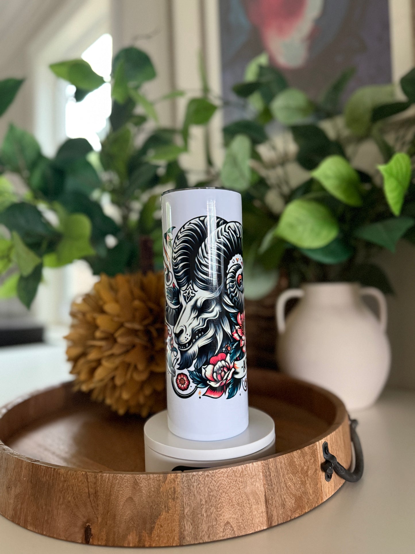 "Aries Tattoo-Style Astrology" Tumbler