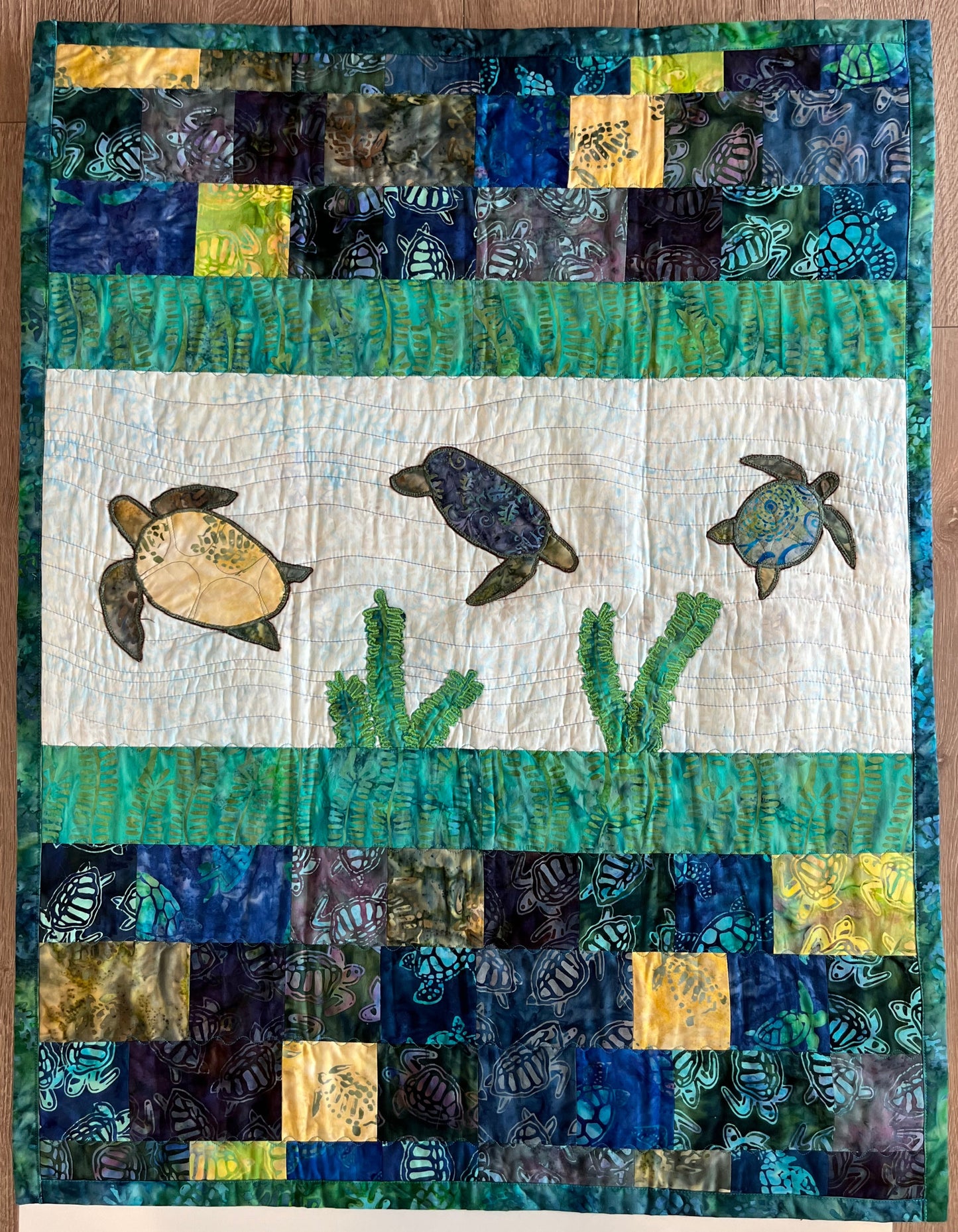 “Turtle Trio” Baby Quilt